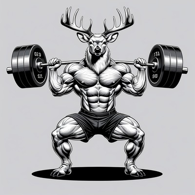 Shredded Deer Tee with a deer skull design